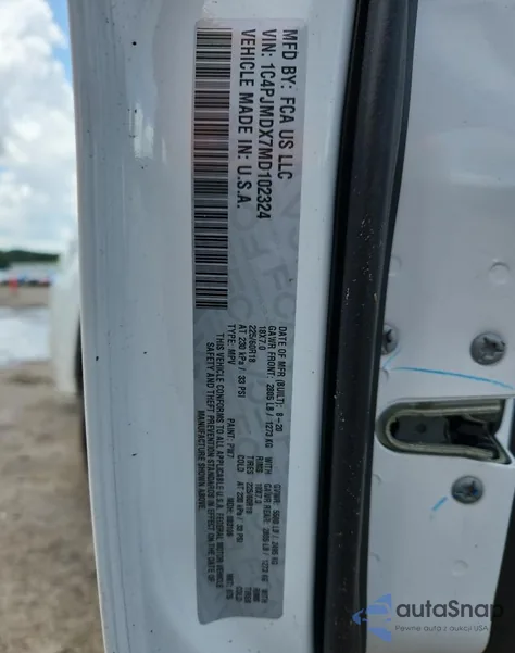 2021 Jeep Cherokee Limited from USA, damaged, VIN 1C4PJMDX7MD102324